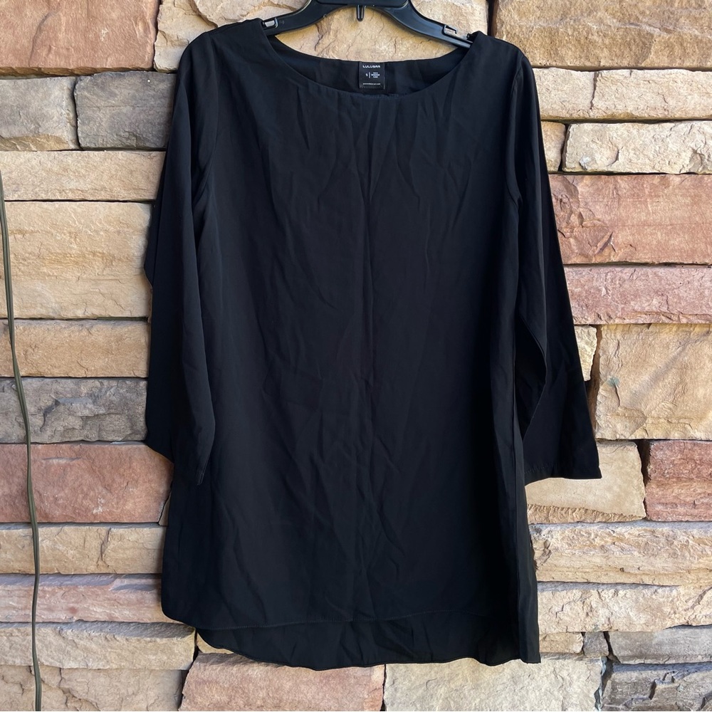 Lulusar black boat neck long sleeve dress Women Small